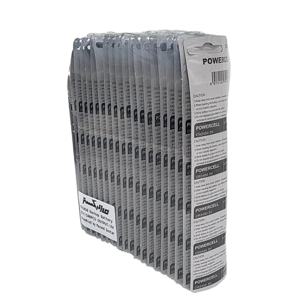 باتری بکاپ 2450 پلیت دار Powercell - بسته 100 عددی